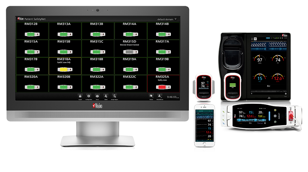 Display a Masimo Patient SafetyNet with other Masimo devices